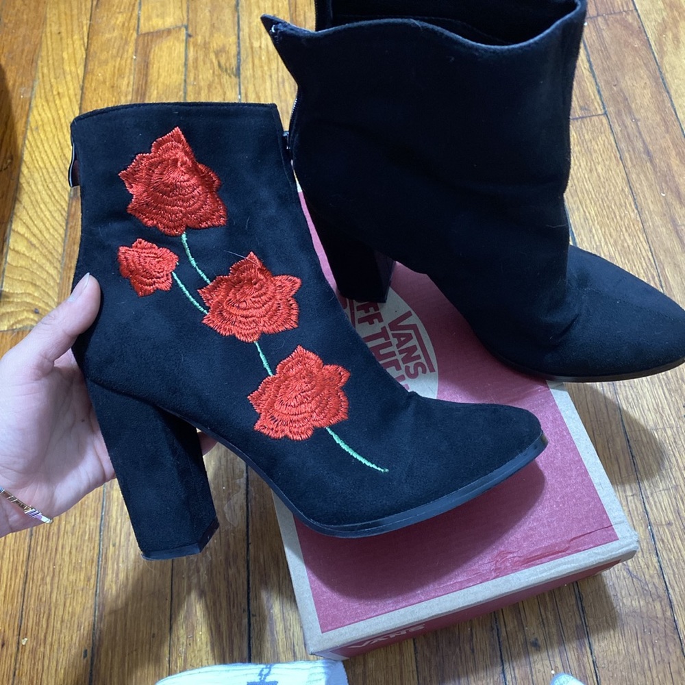 Nasty Gal rose booties